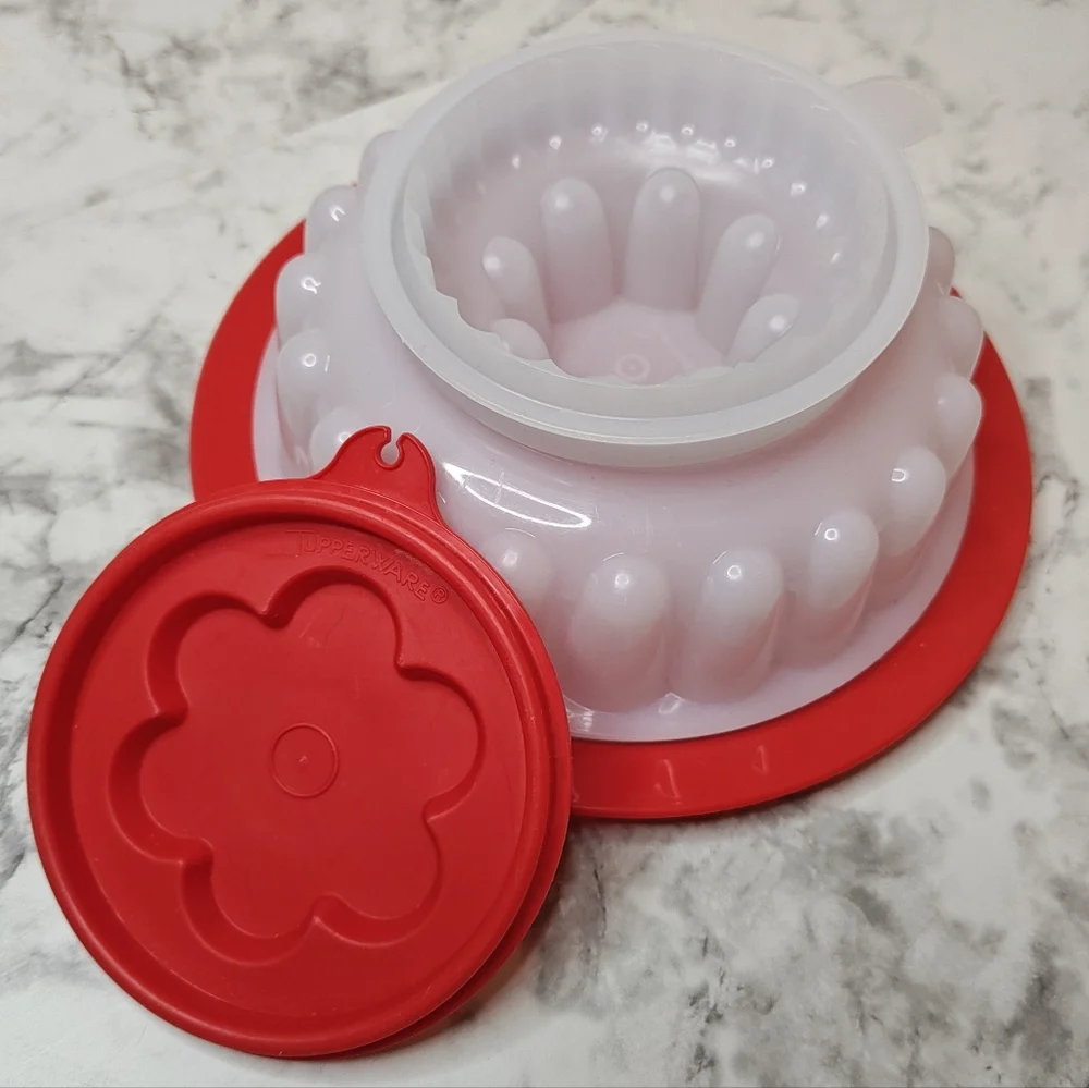 Vintage Tupperware Jello Mold Red